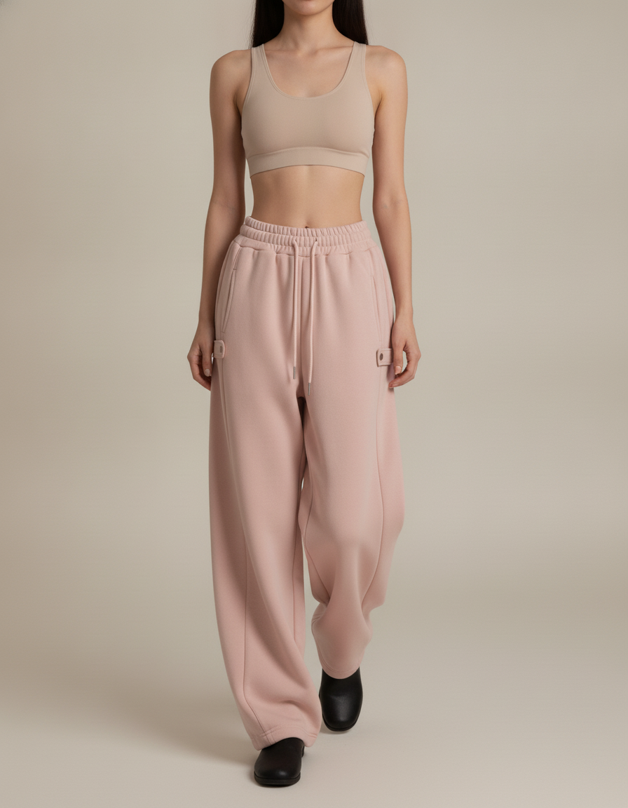 Barrel Leg Sweatpants — in motion