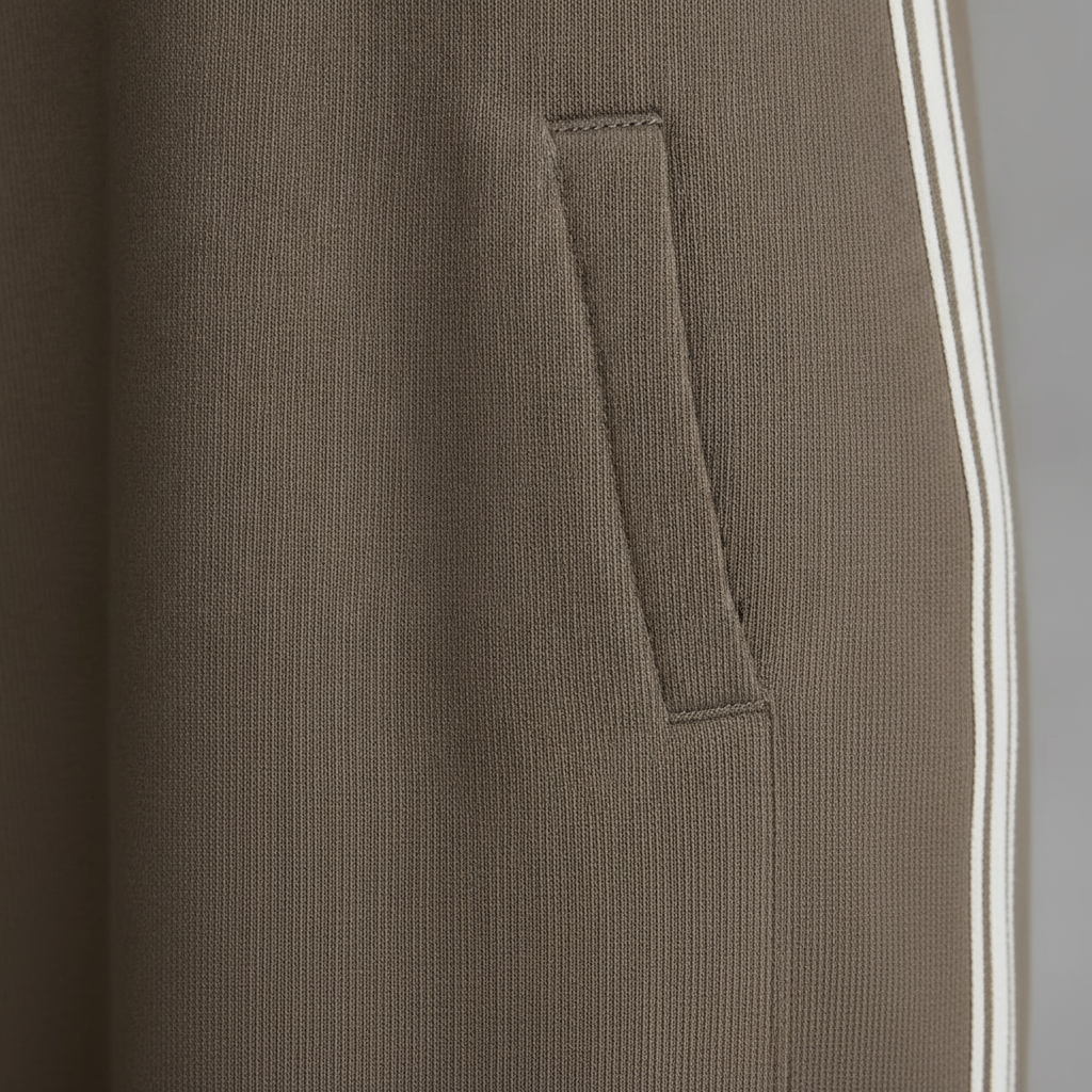 Collared Sweatshirt Maxi Dress — fabric detail