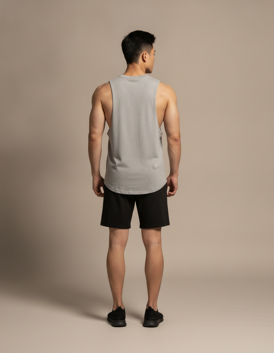 Drop Armhole Training Tank — back view