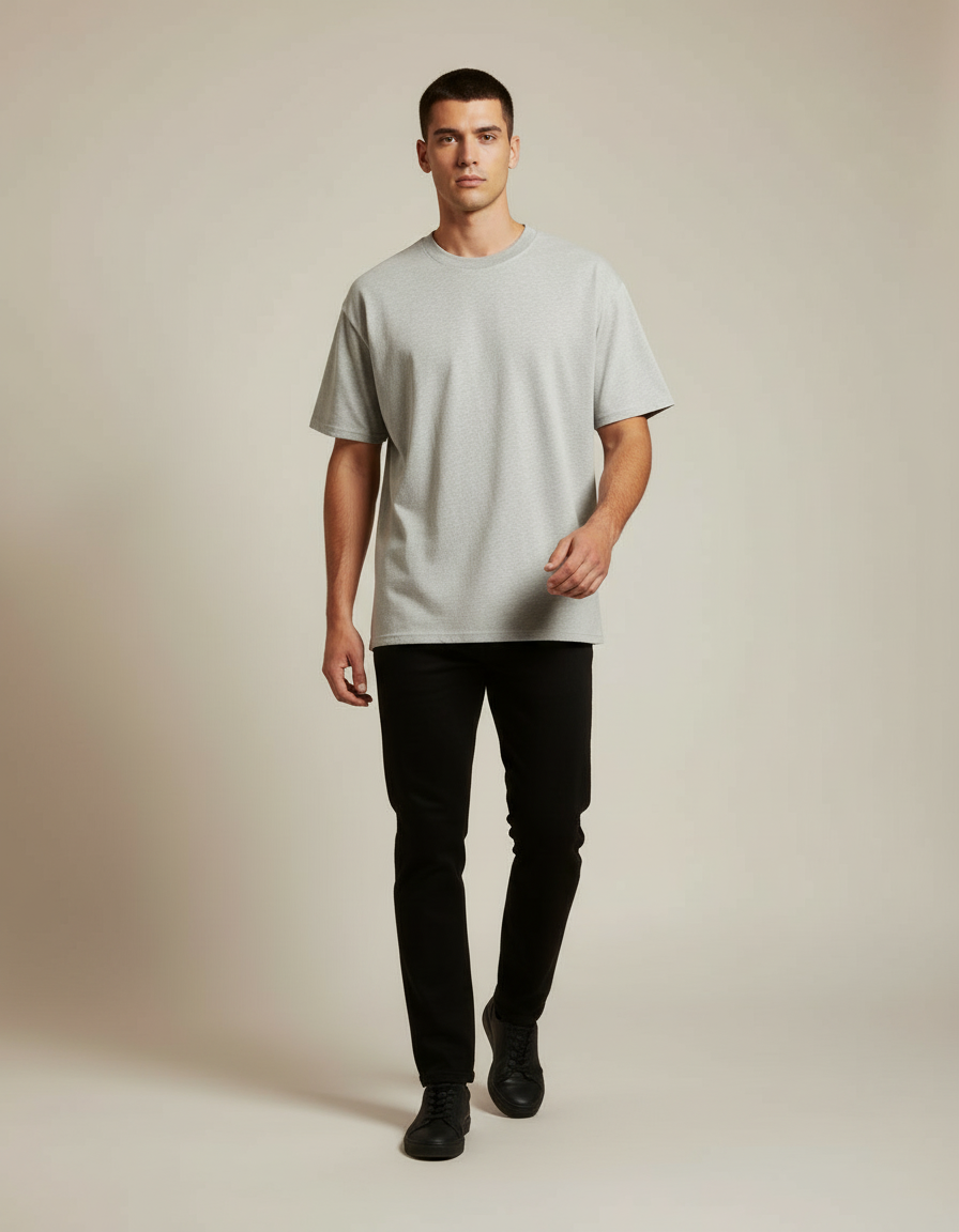 Essential Crew Tee — in motion