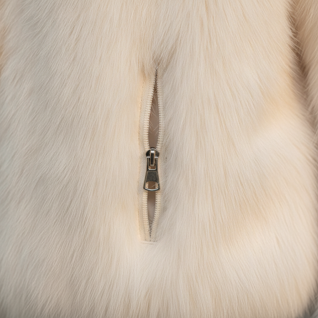 Plush Faux Fur Jacket — fabric detail