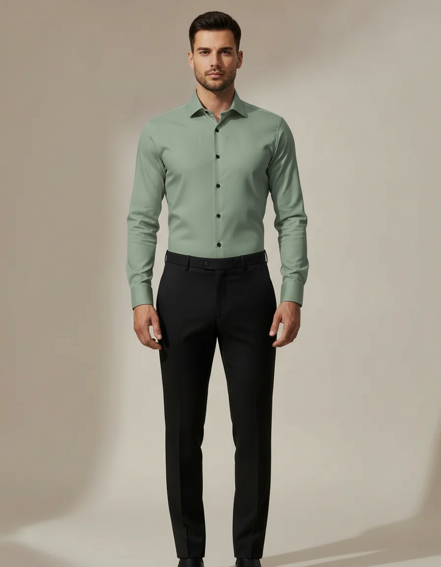 Four-Way Stretch Shirt — Sage Green