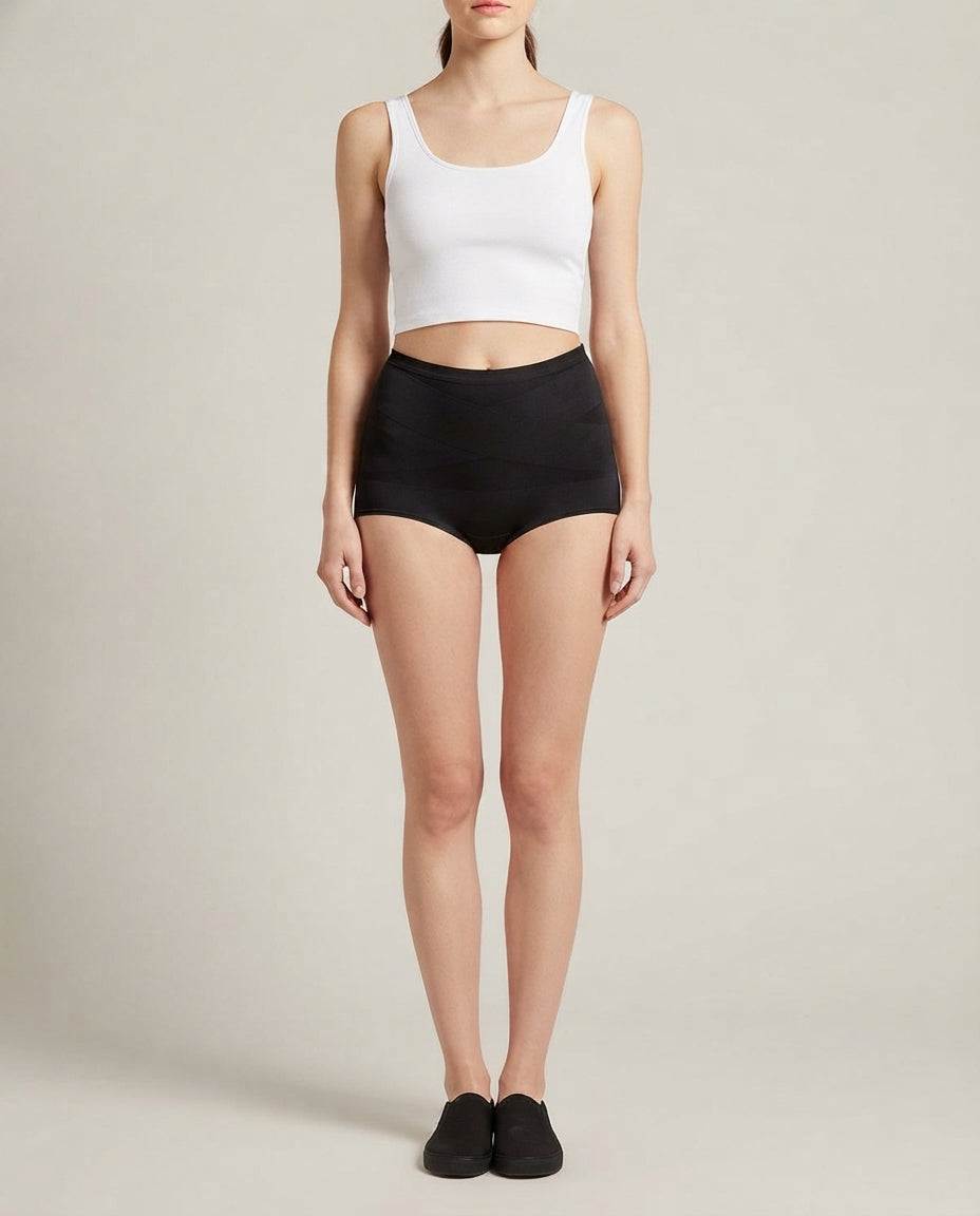 High Waist Shaping Briefs — Black