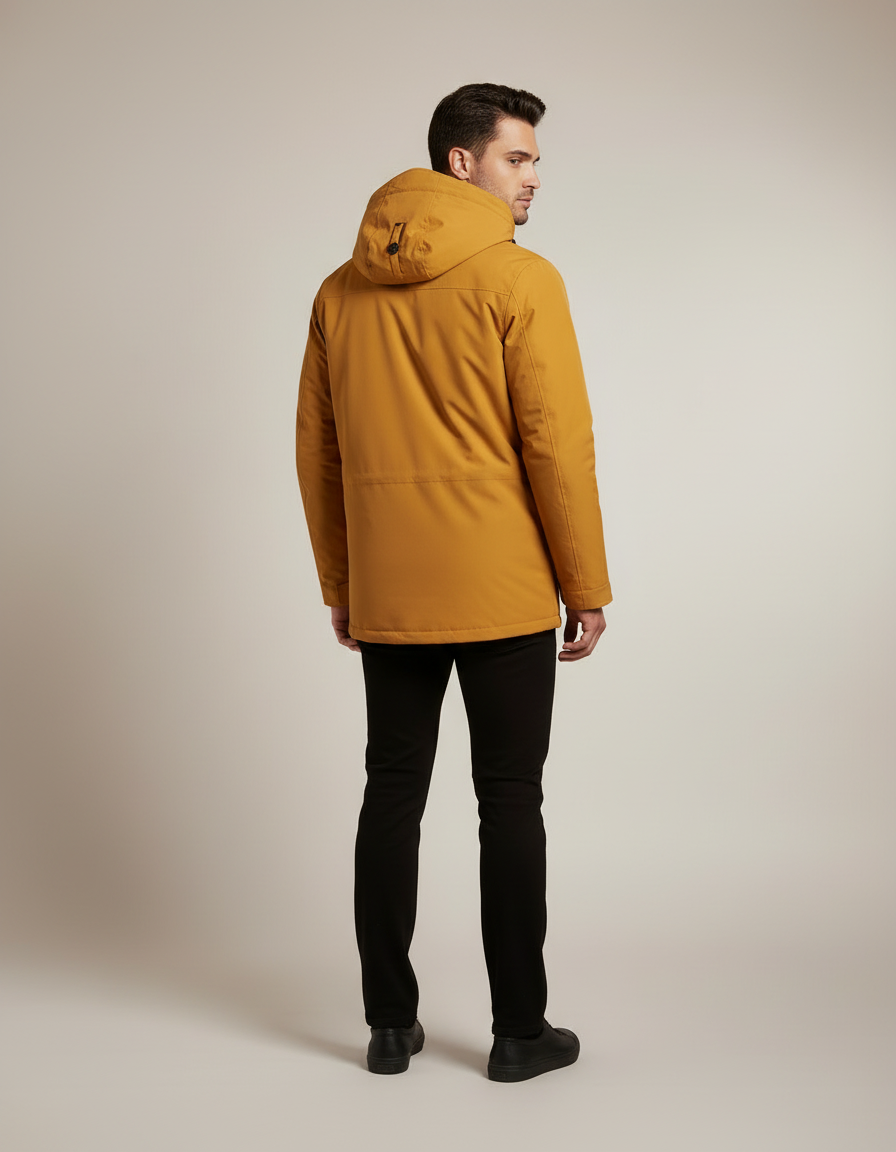 Hooded Weatherproof Jacket — back view