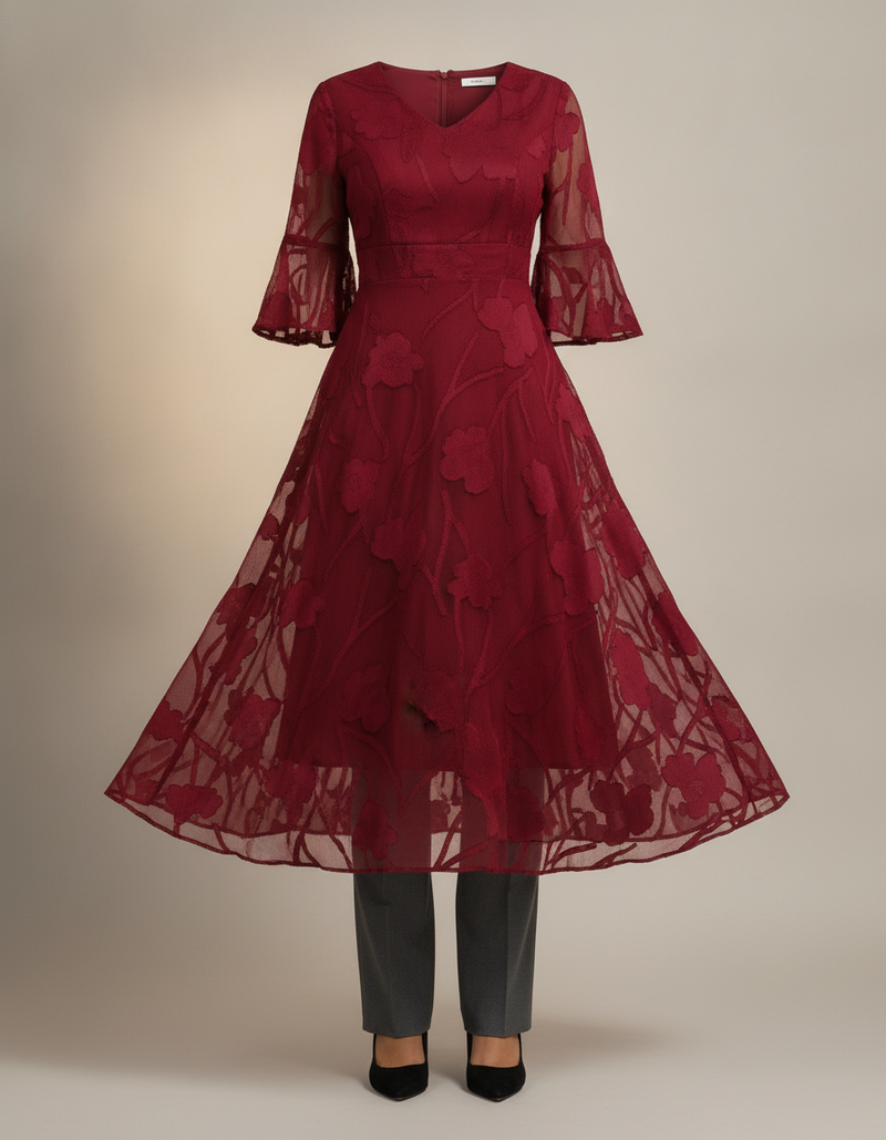 Lace Jacquard Midi Dress — product shot