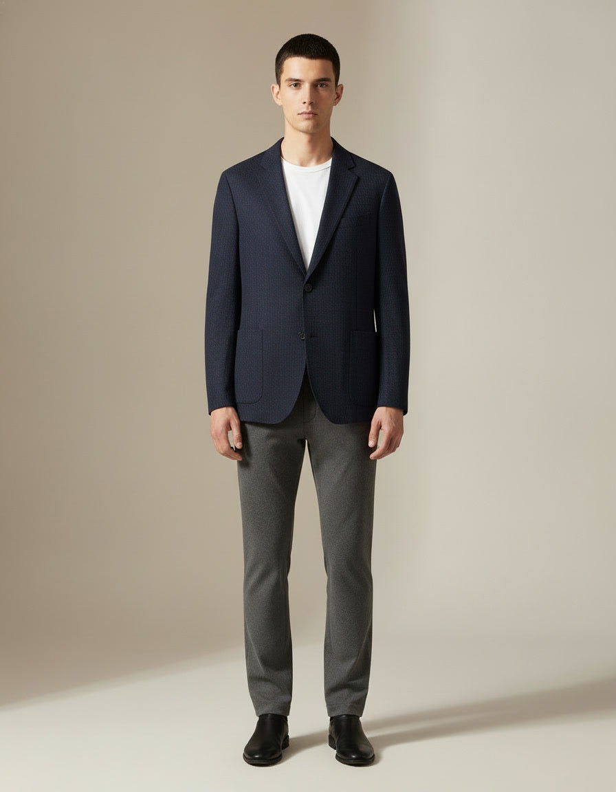 Soft Knit Blazer — Navy