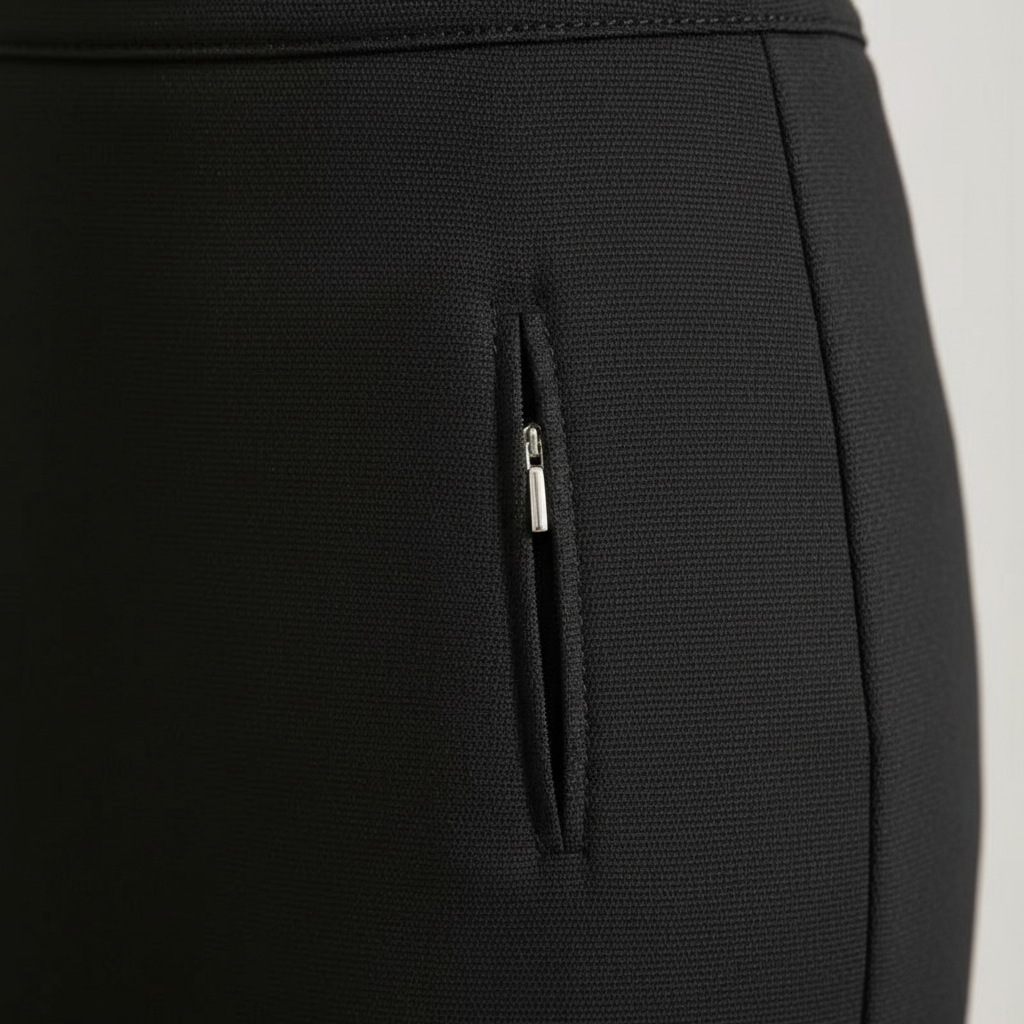 High Waist Midi Pencil Skirt — fabric detail
