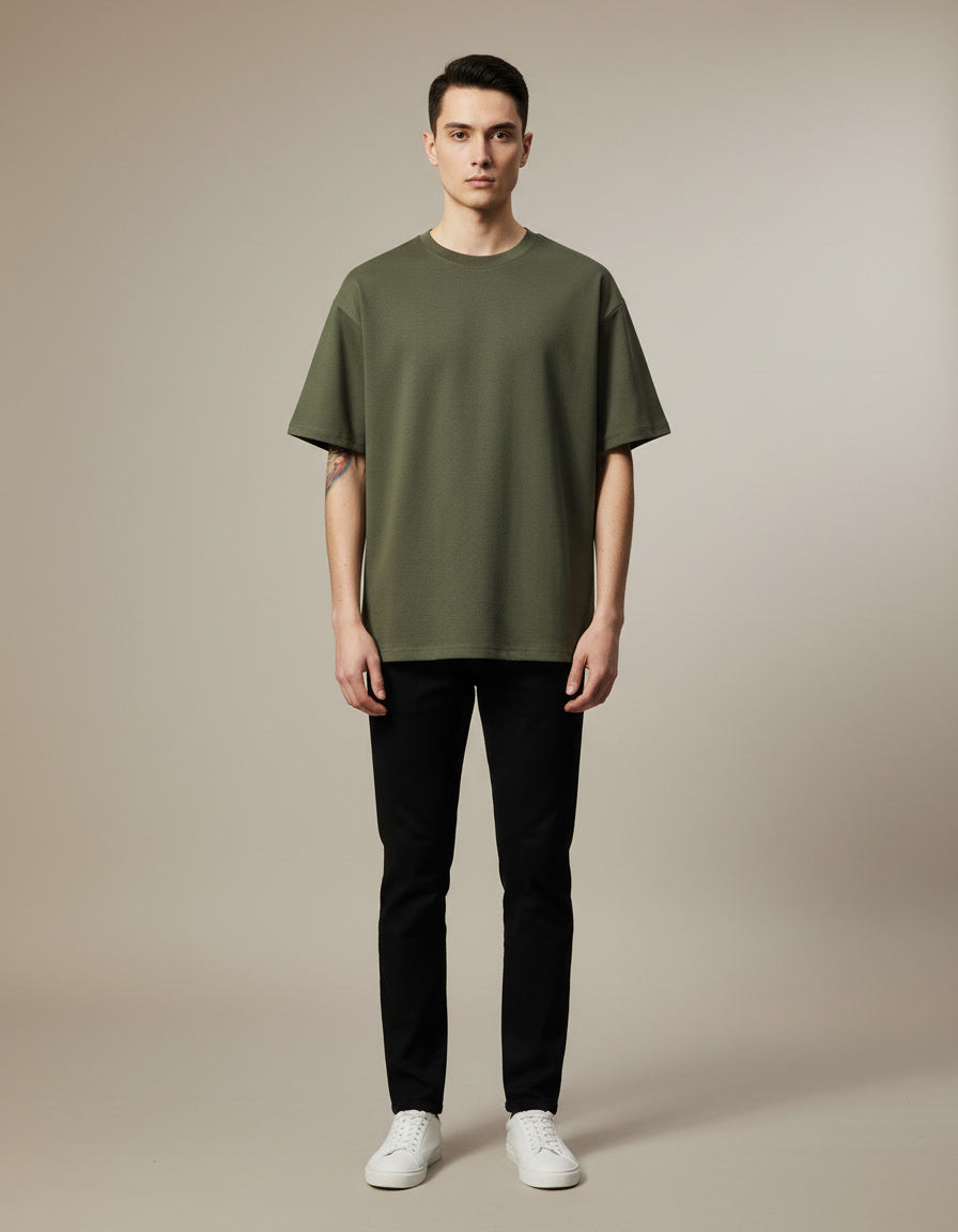 Oversized Cotton Tee — front view