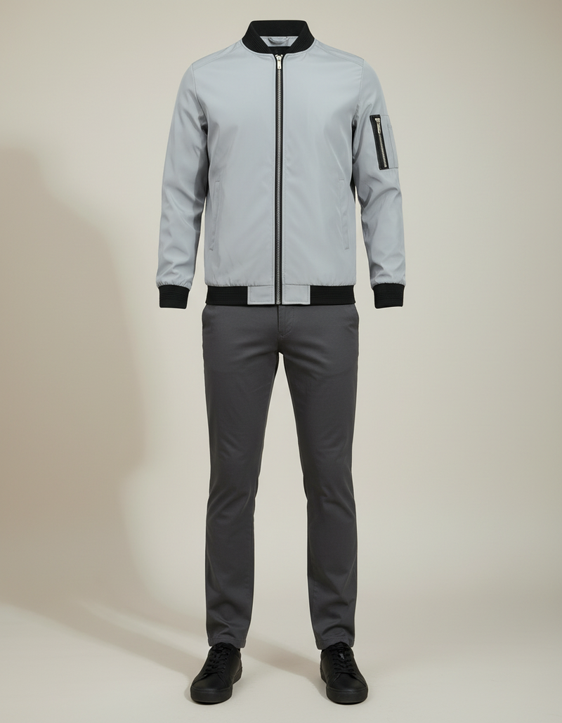 Slim Fit Baseball Jacket — product shot