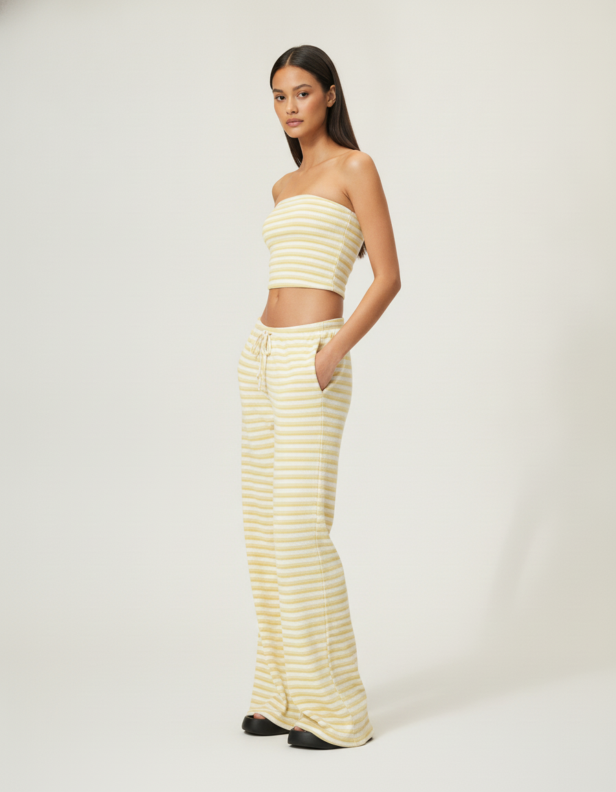 Striped Knit Lounge Set — side view