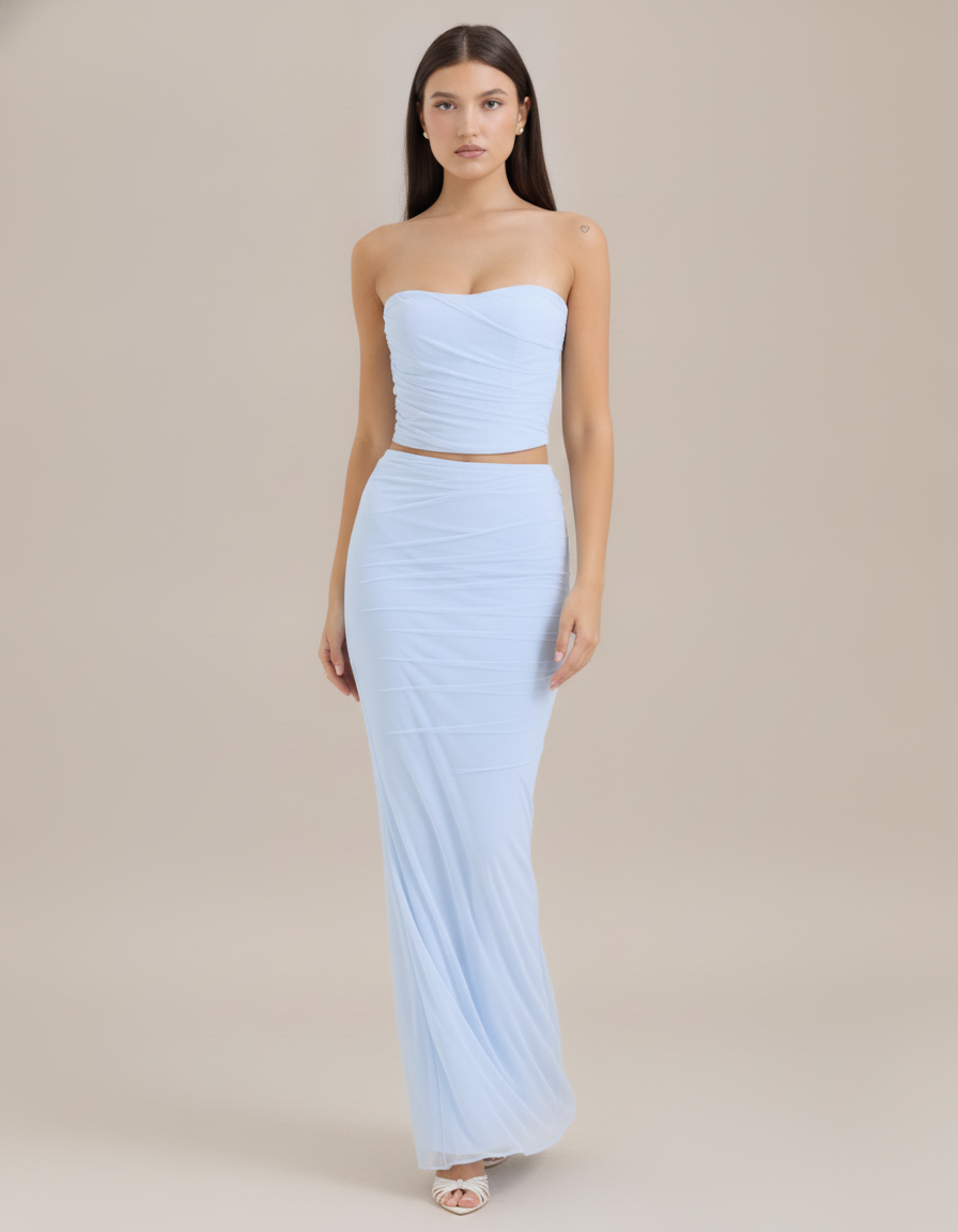 Tube Top & Maxi Skirt Set — in motion