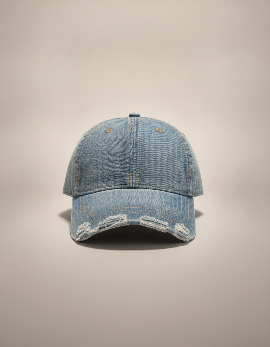 Washed Denim Cap — product shot