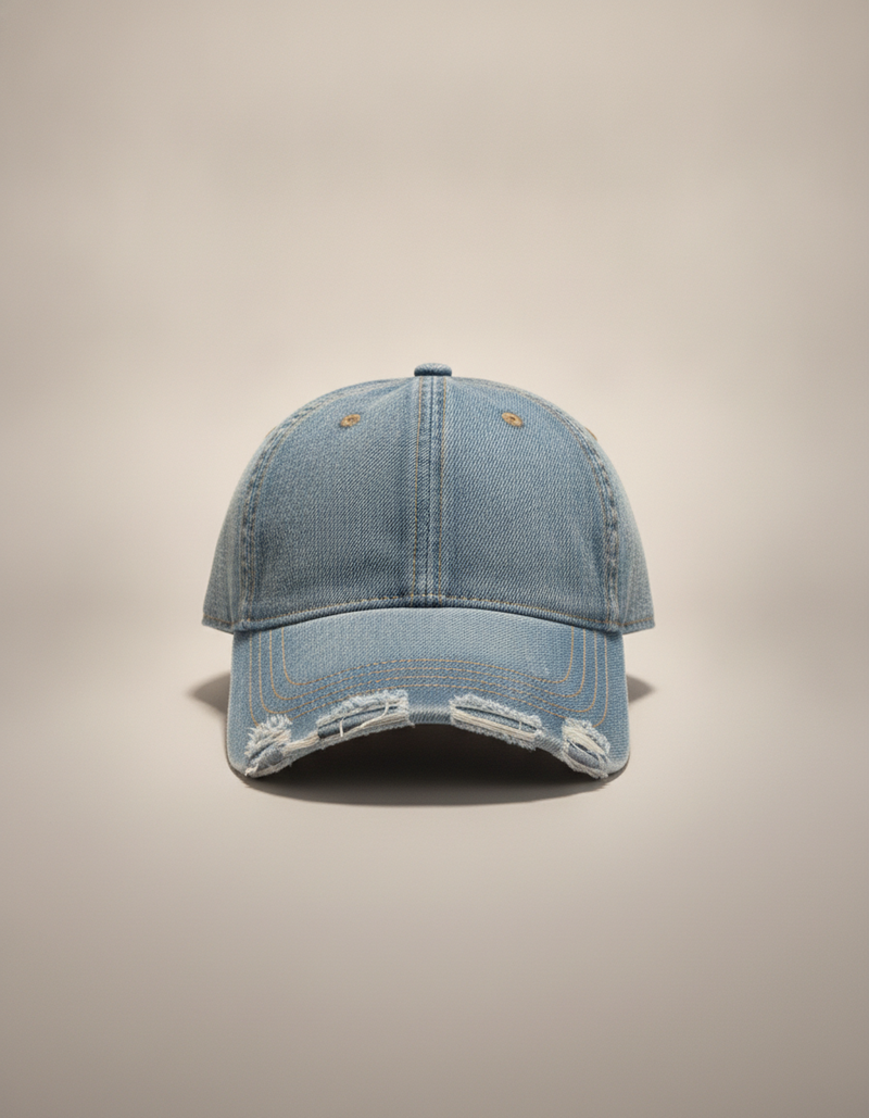 Washed Denim Cap — product shot