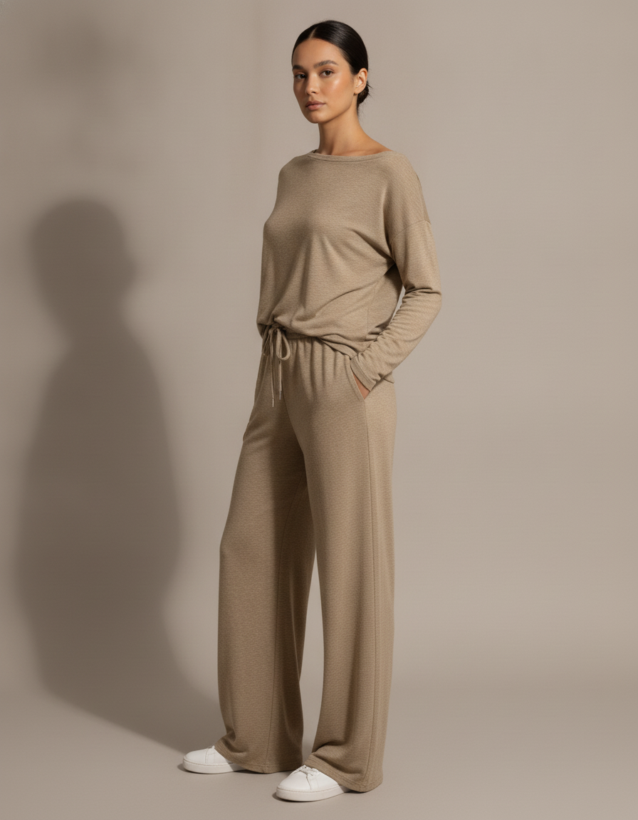 Off-Shoulder Wide Leg Set — side view
