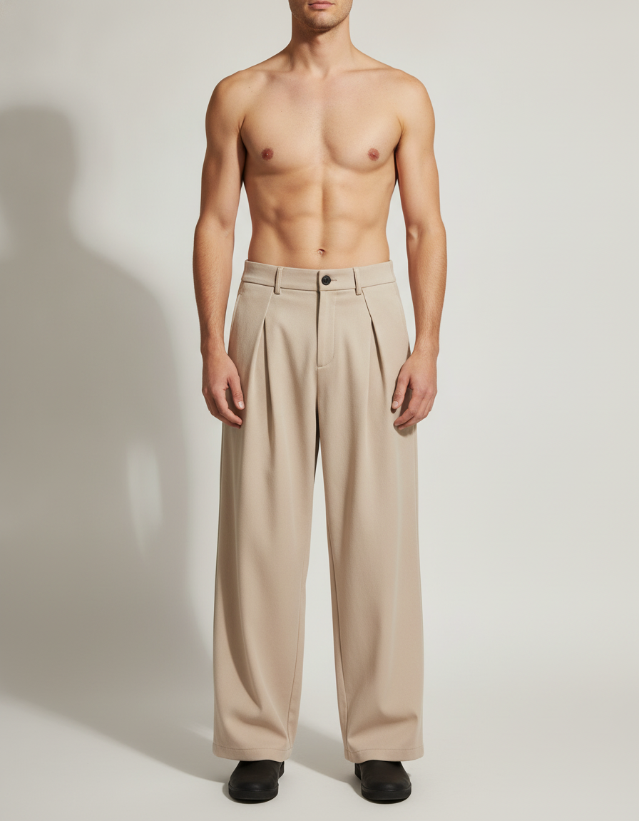 Relaxed Straight Trousers — front view