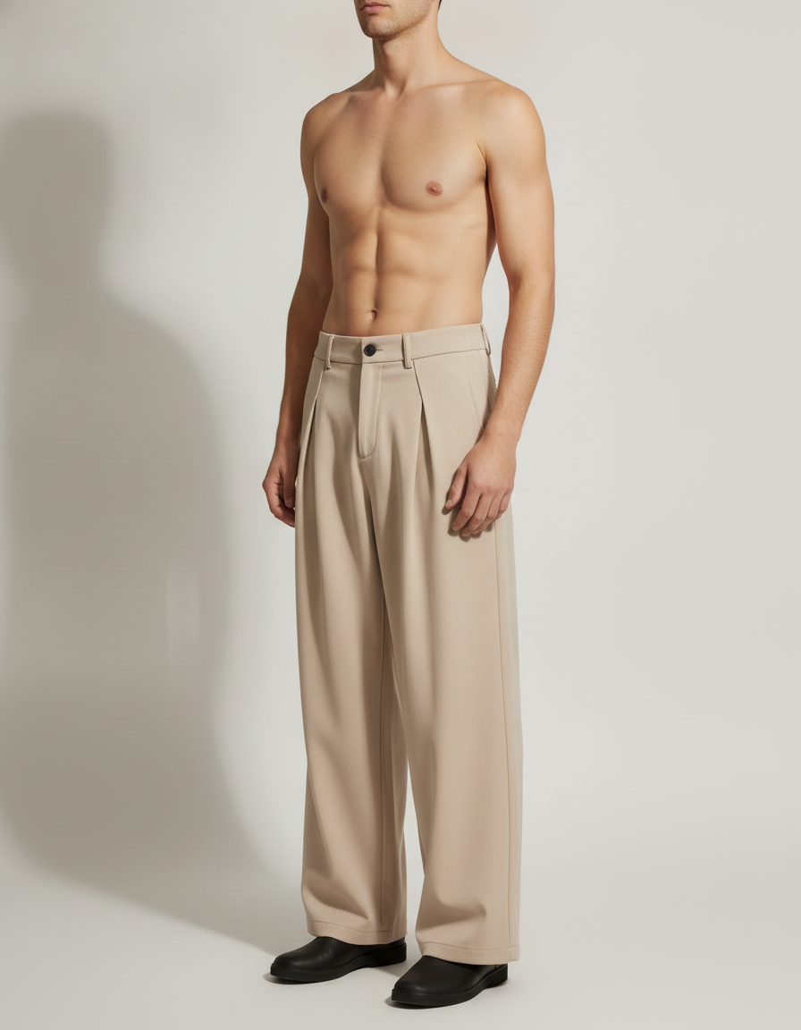 Relaxed Straight Trousers — side view