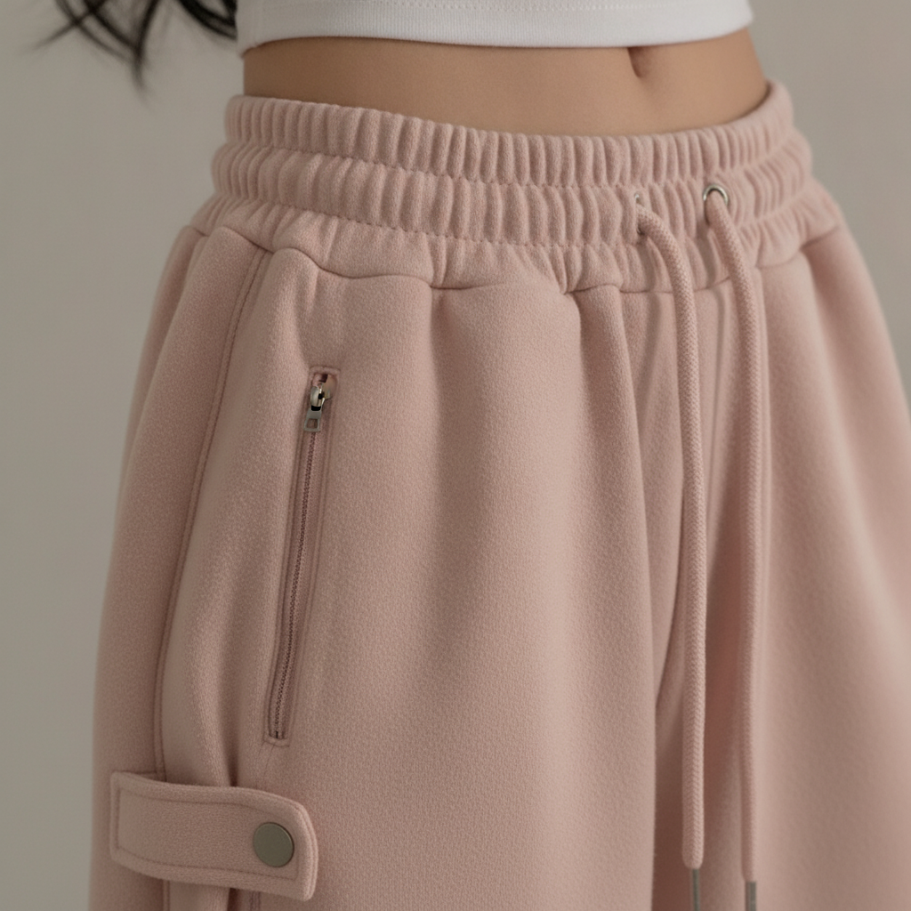 Barrel Leg Sweatpants — fabric detail