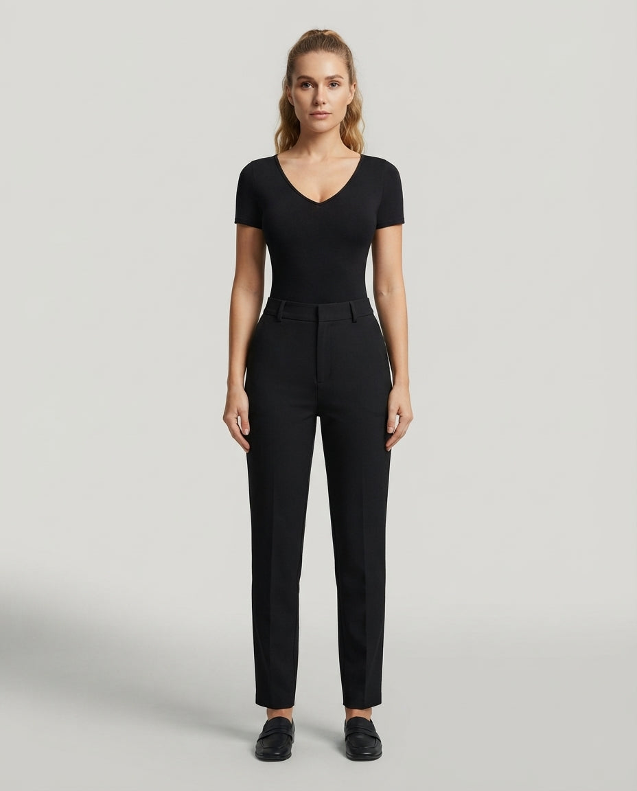 Seamless Shapewear Bodysuit — front view on model