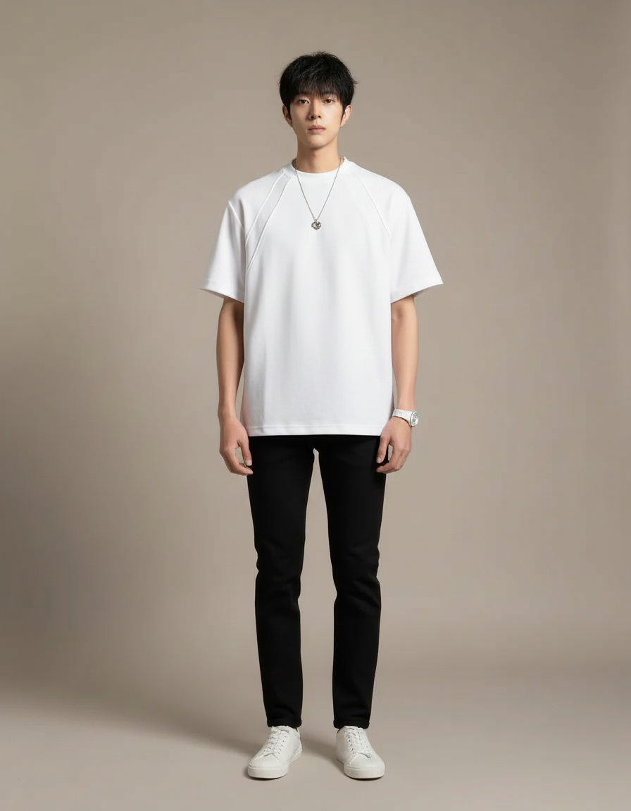 Boxy Fit Tee — White