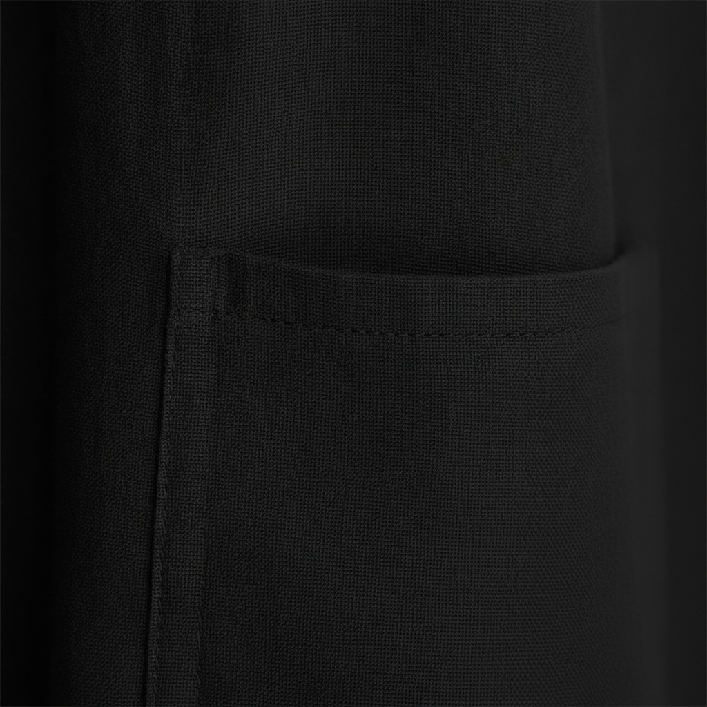 Button Front Linen-Look Dress — fabric detail