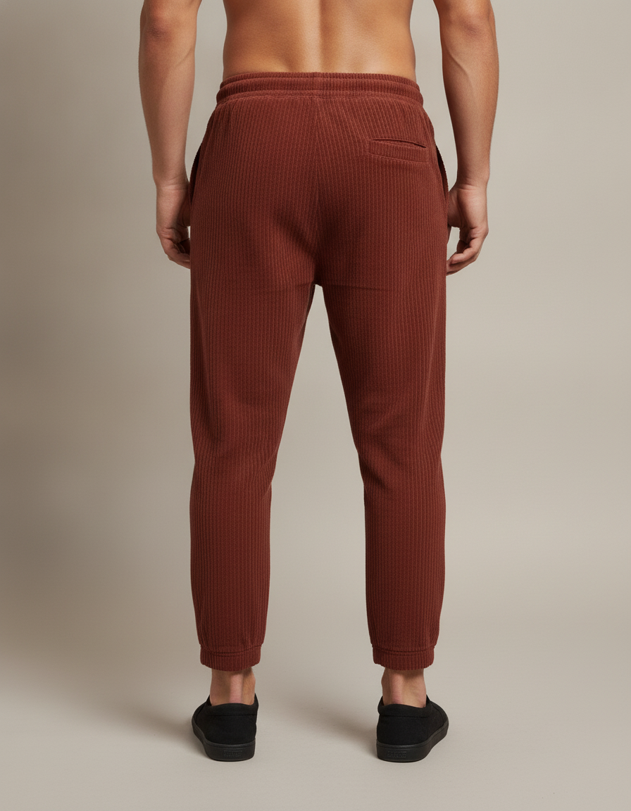Corduroy Cargo Trousers — back view