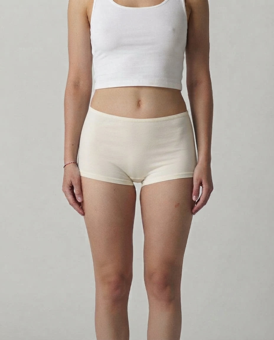 Cotton Boxer Briefs — Off White