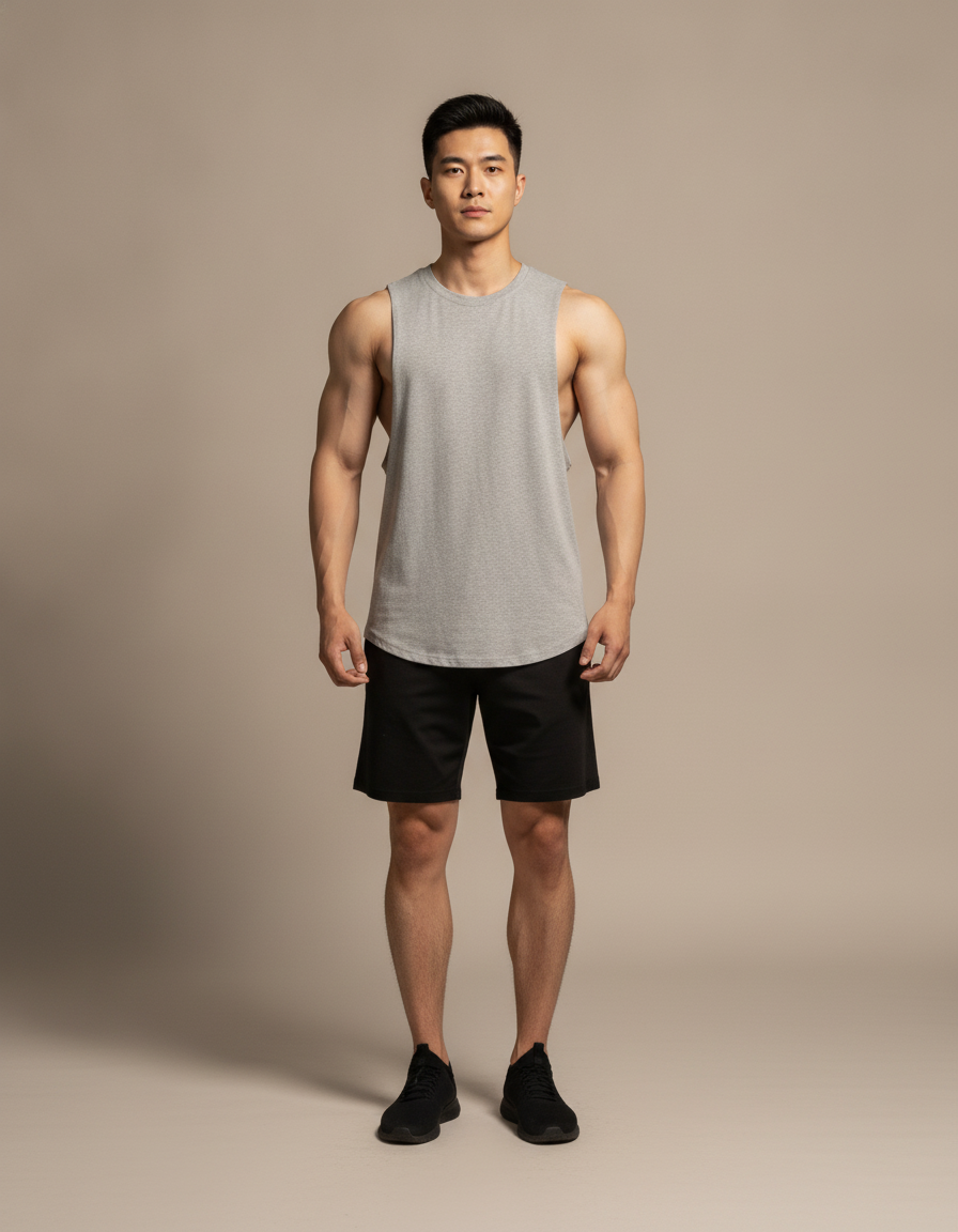 Drop Armhole Training Tank — front view