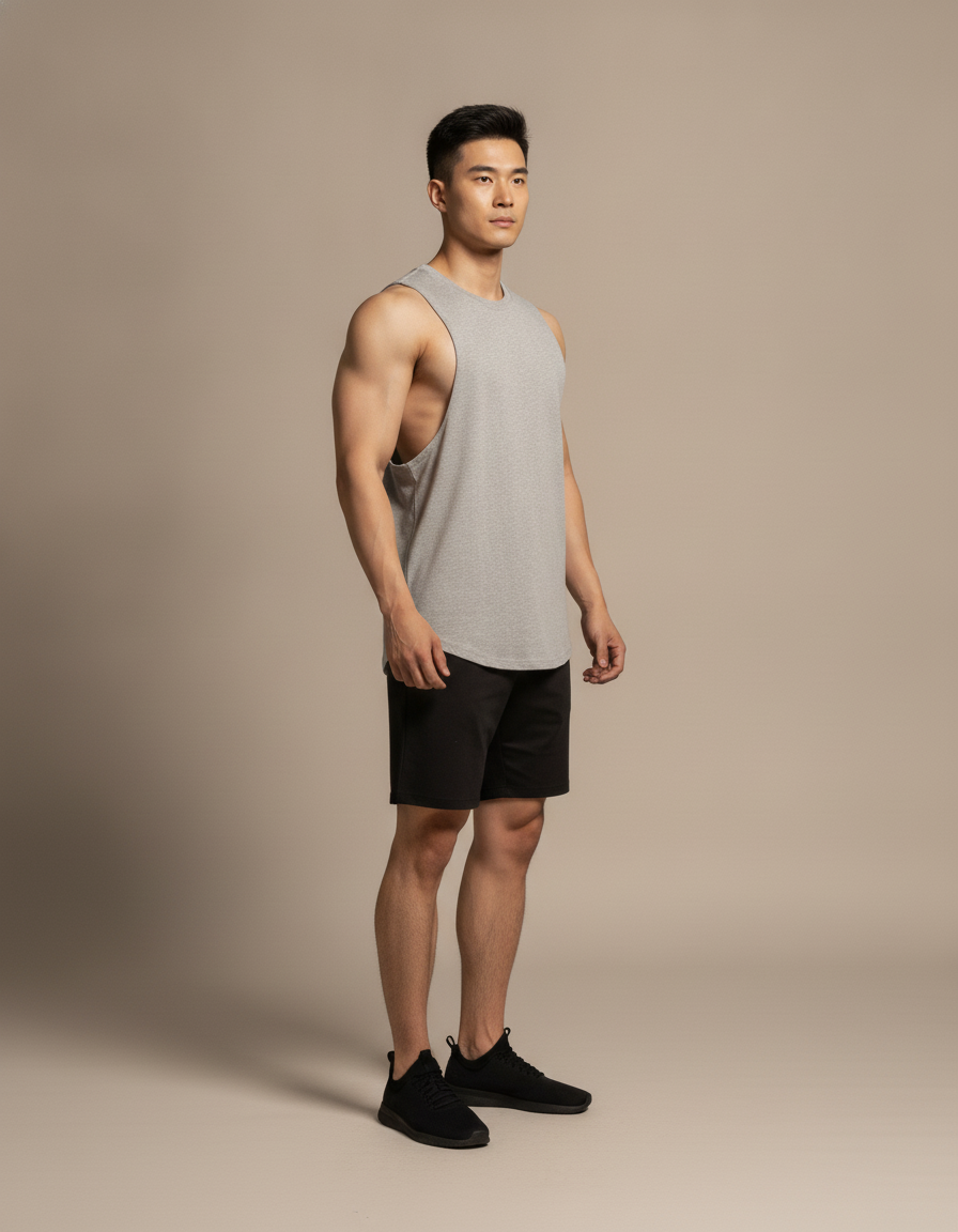 Drop Armhole Training Tank — side view