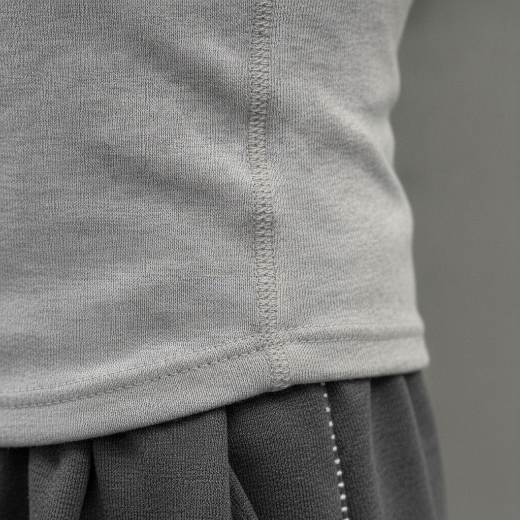 Drop Armhole Training Tank — fabric detail