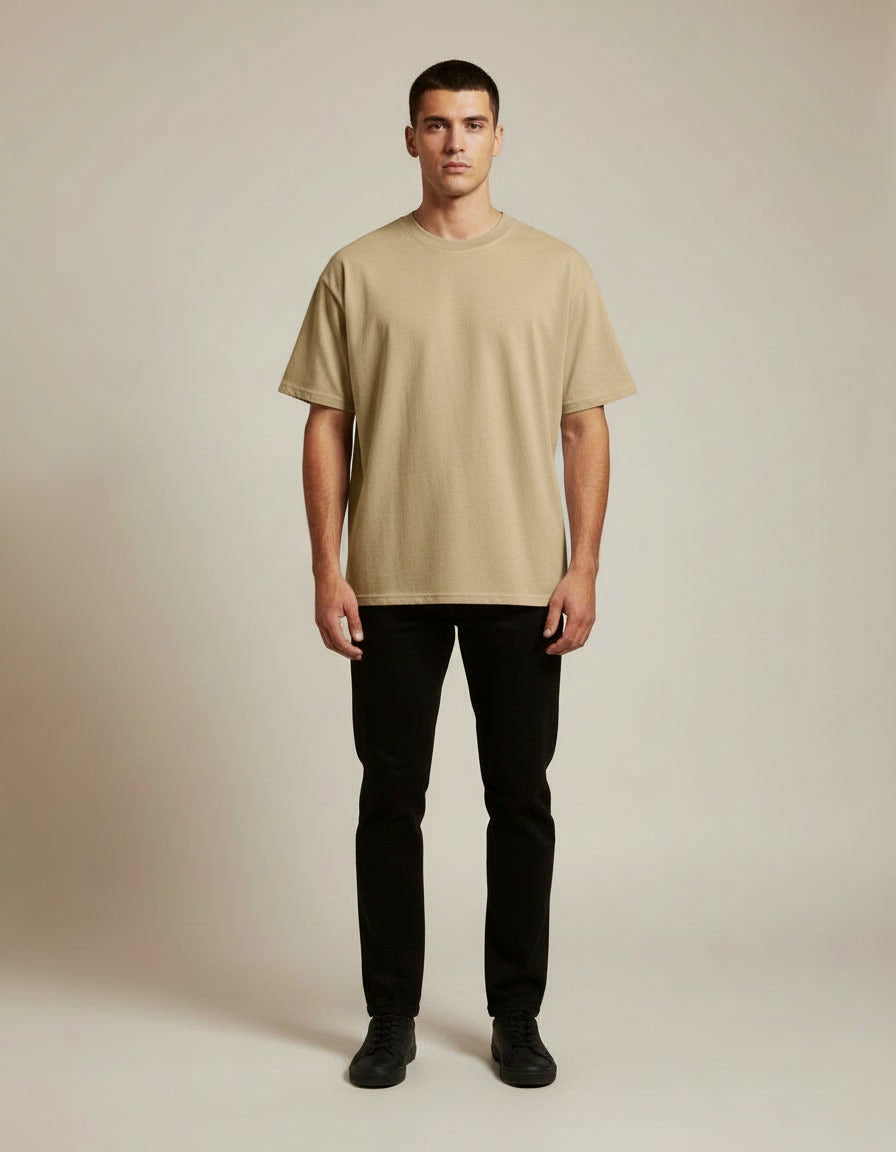Essential Crew Tee — Khaki