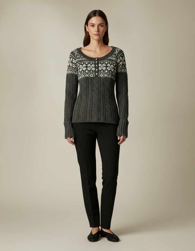 Fair Isle Knit Cardigan — product shot