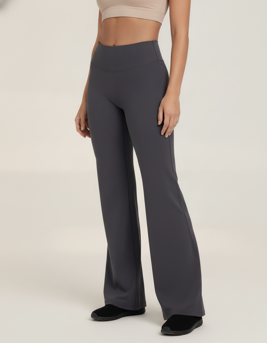 High Waist Flare Pants — side view
