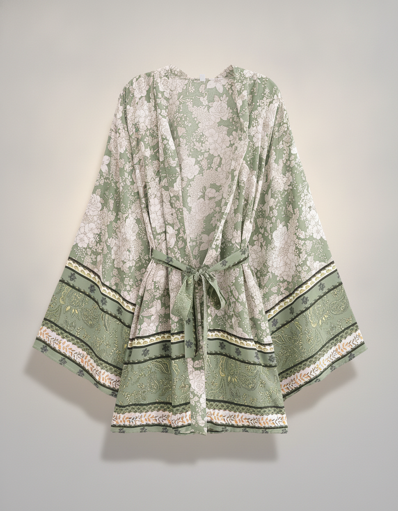 Floral Belted Kimono — product shot