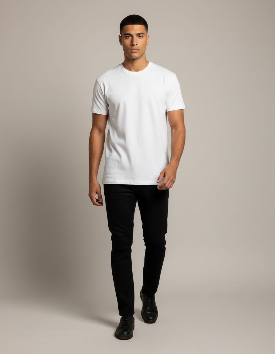 Heavyweight Cotton Tee — in motion