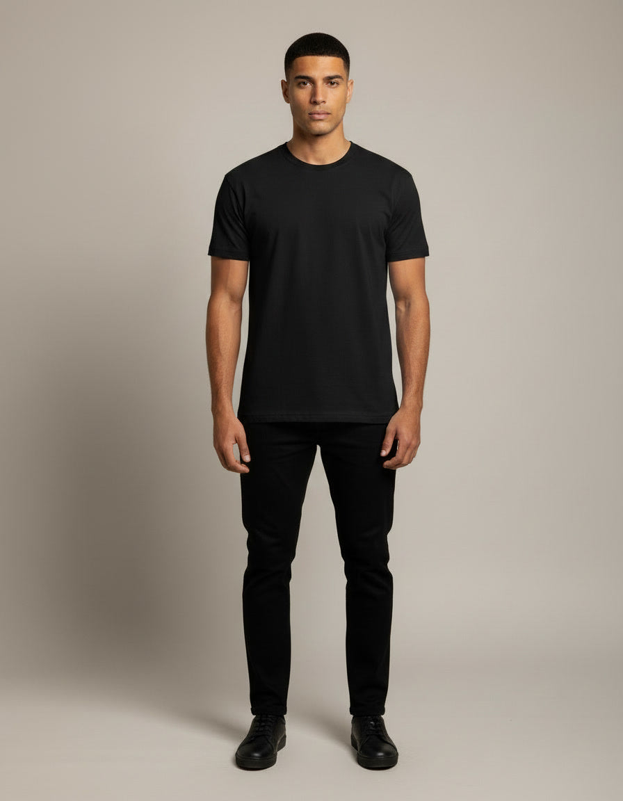 Heavyweight Cotton Tee — Black