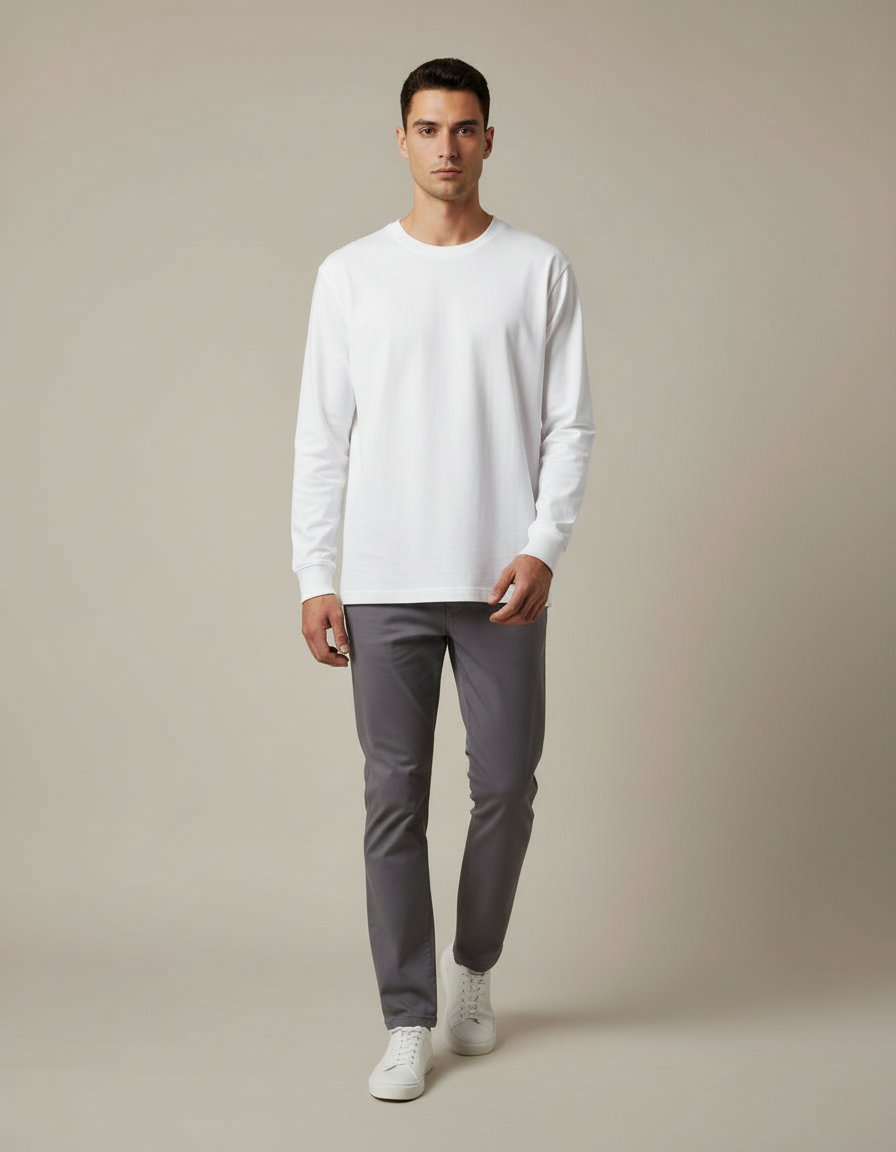 Heavyweight Long Sleeve Tee — in motion