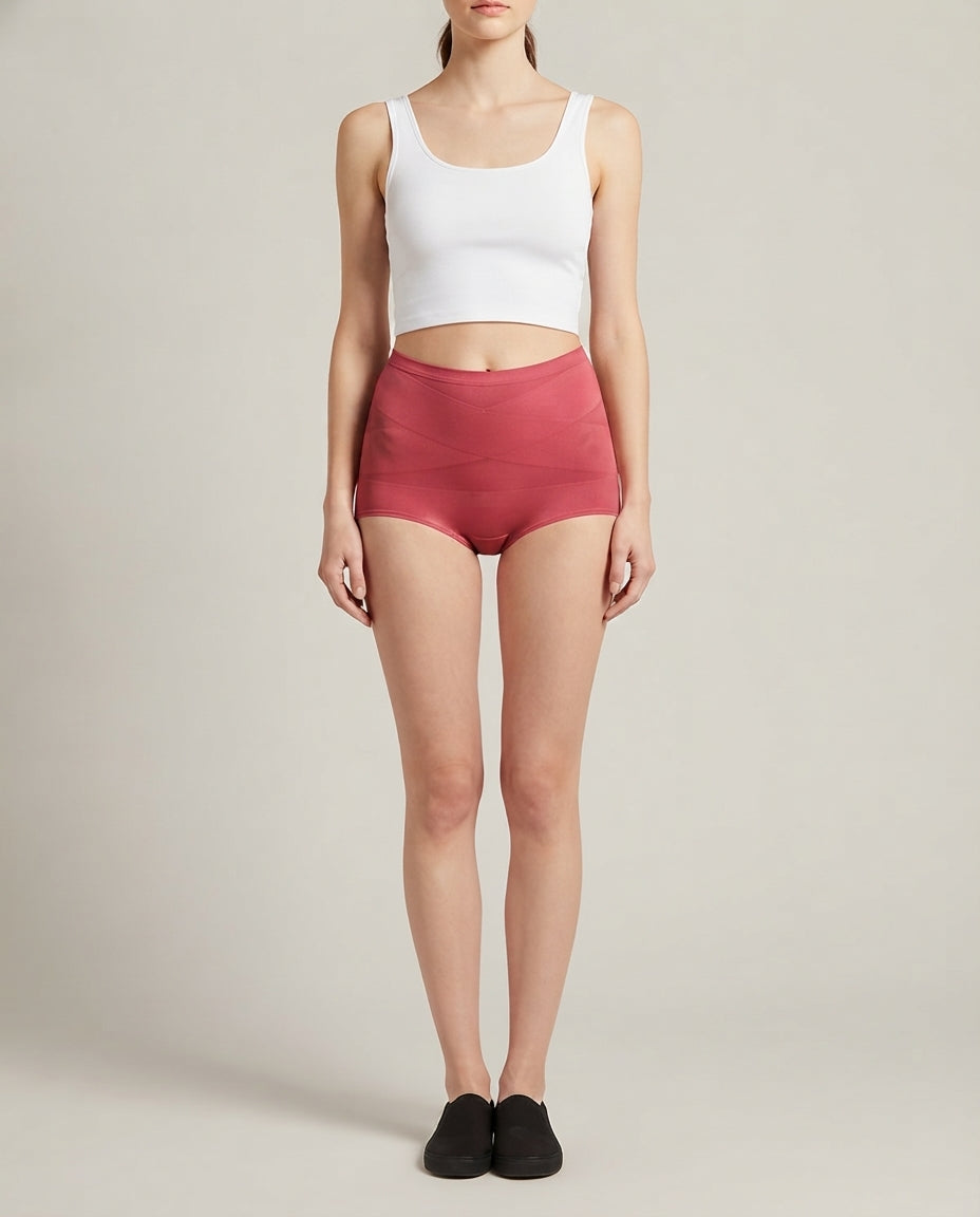High Waist Shaping Briefs — Rose
