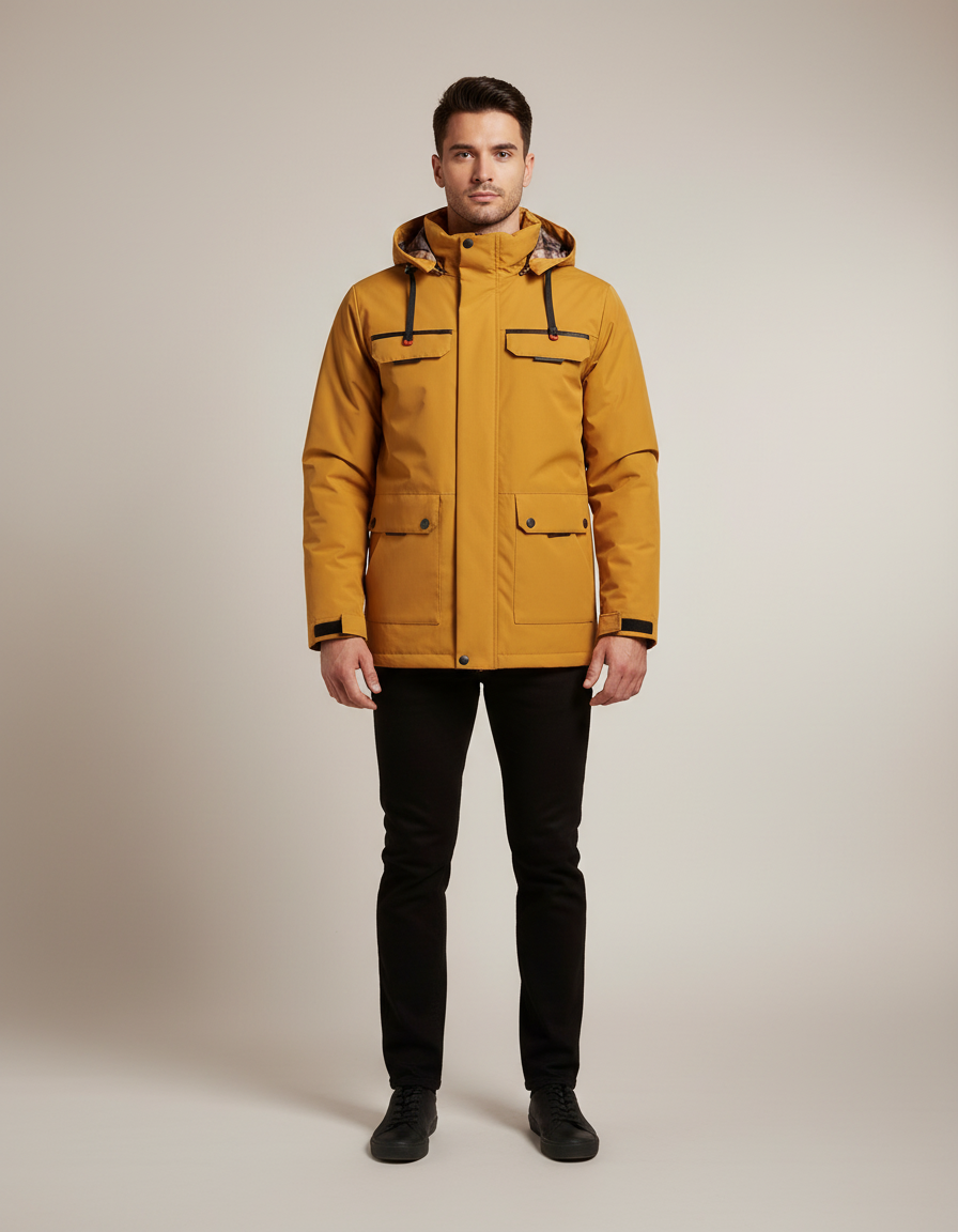 Hooded Weatherproof Jacket — front view
