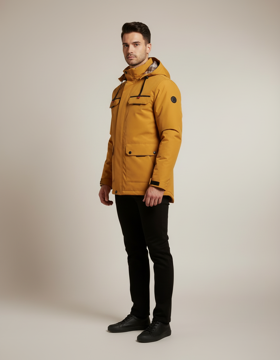 Hooded Weatherproof Jacket — side view