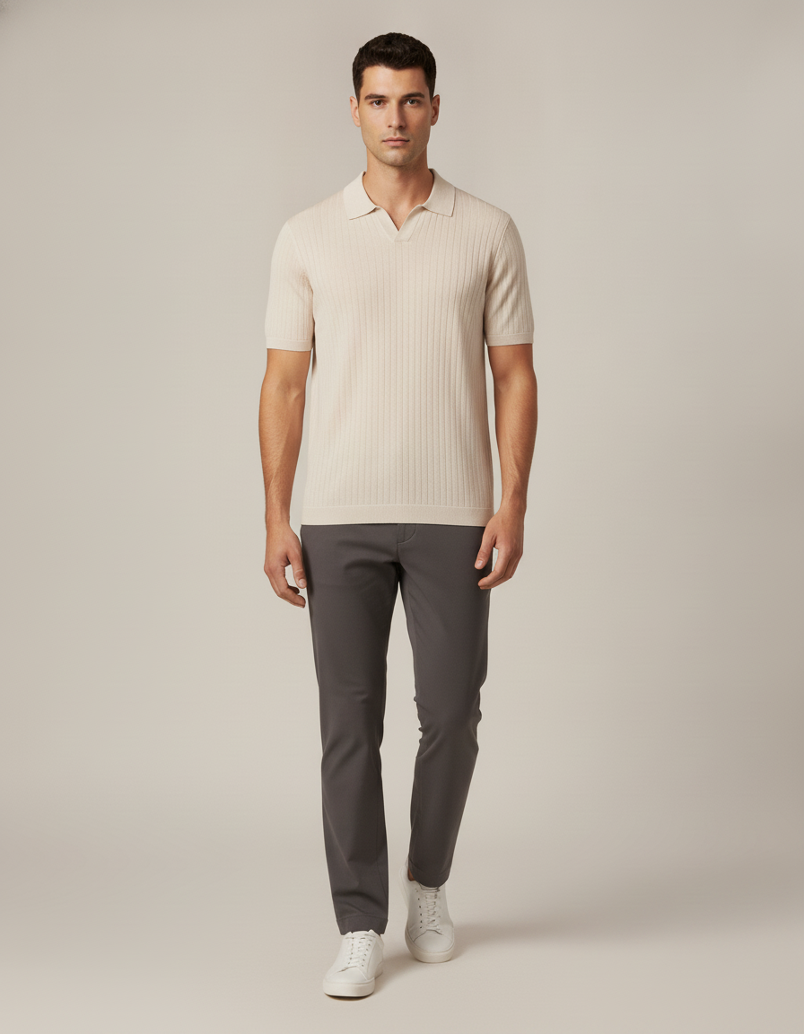 Cooling Knit Polo — in motion