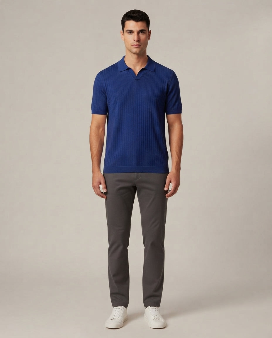 Cooling Knit Polo — Royal Blue