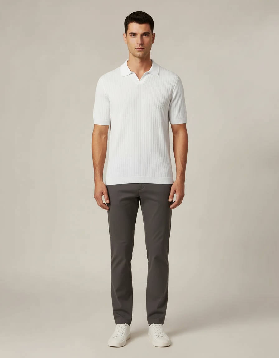 Cooling Knit Polo — White