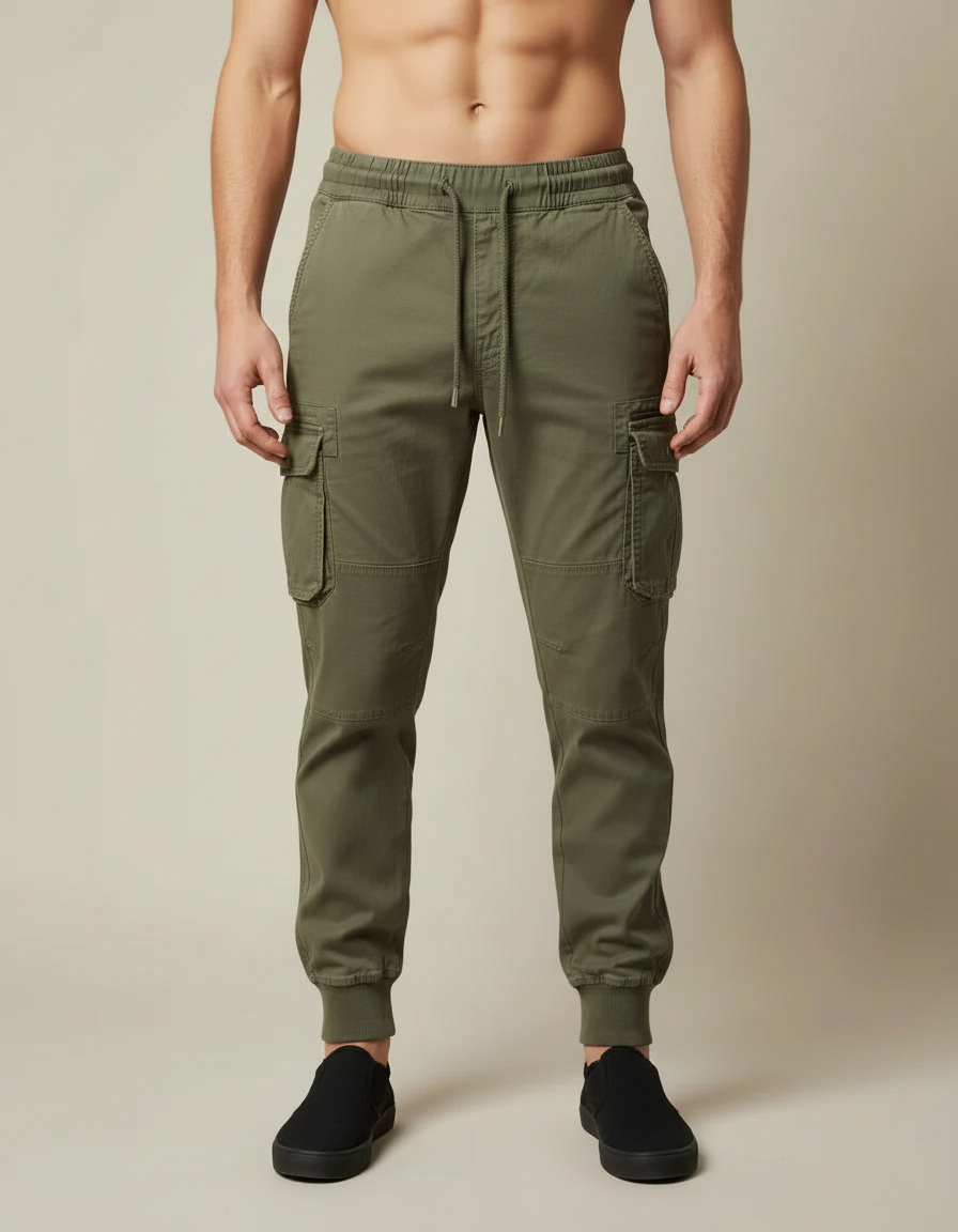 Jogger Cargo Pants — Army Green