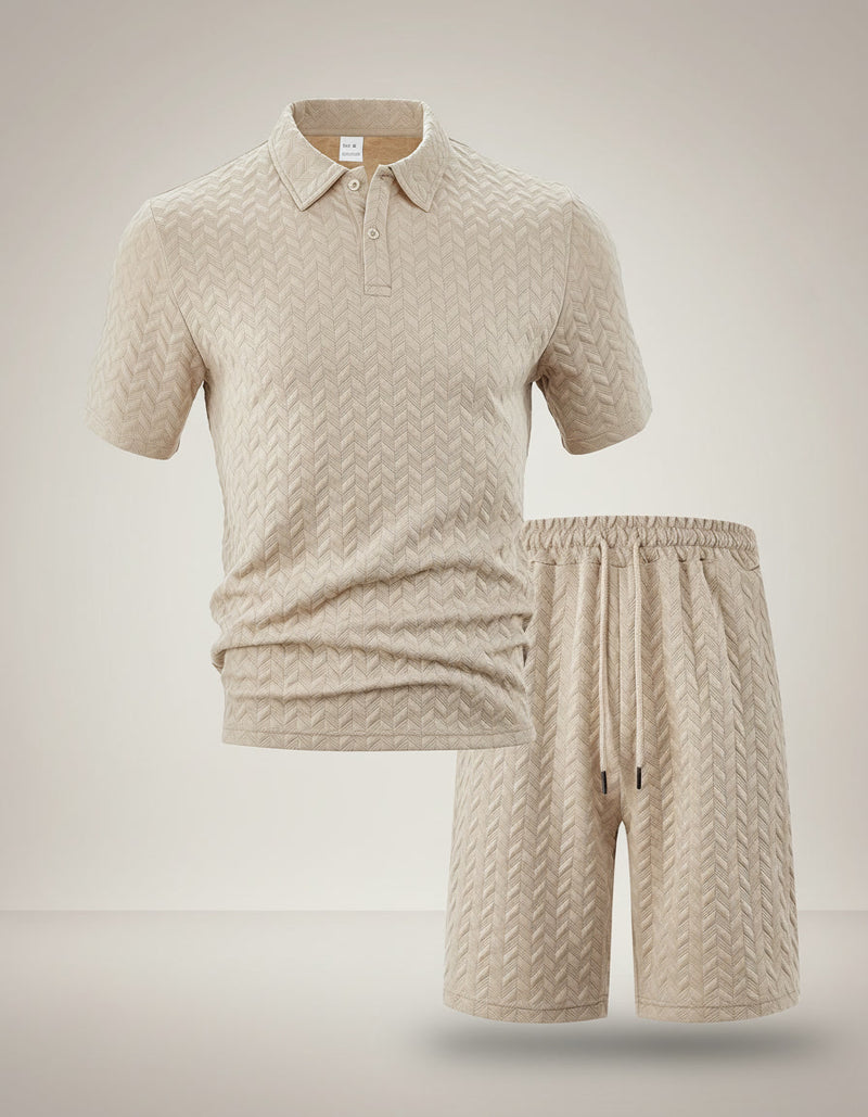 Textured Polo & Short Set — product shot