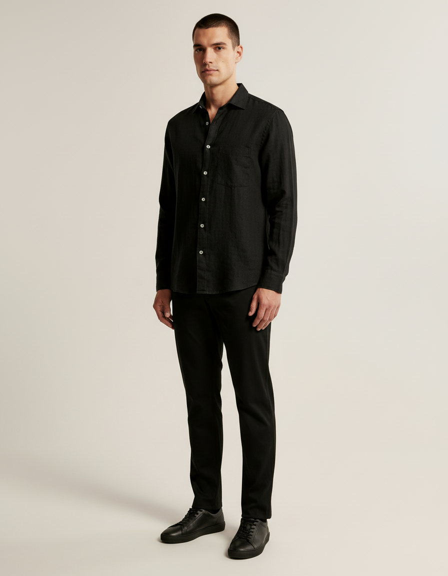 Linen Blend Shirt — side view