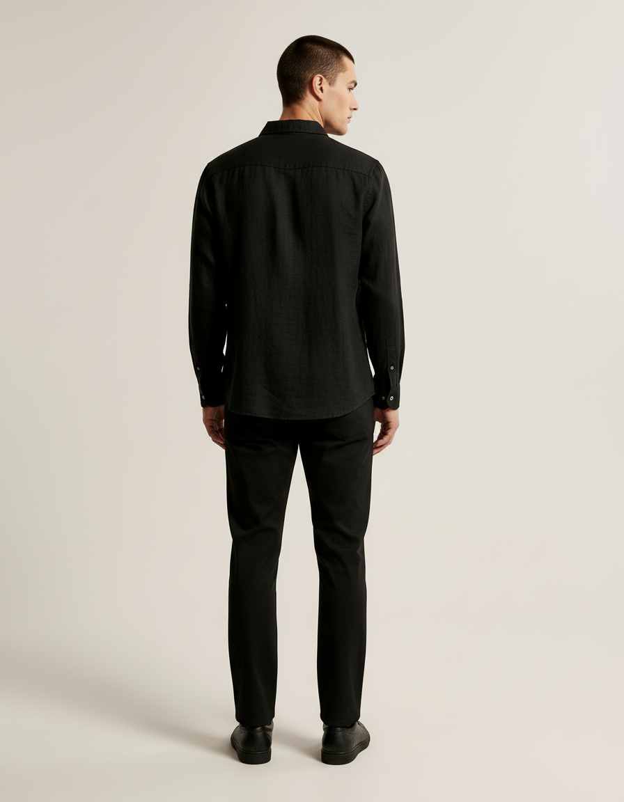 Linen Blend Shirt — back view