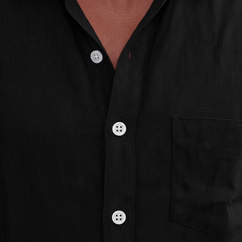 Linen Blend Shirt — fabric detail