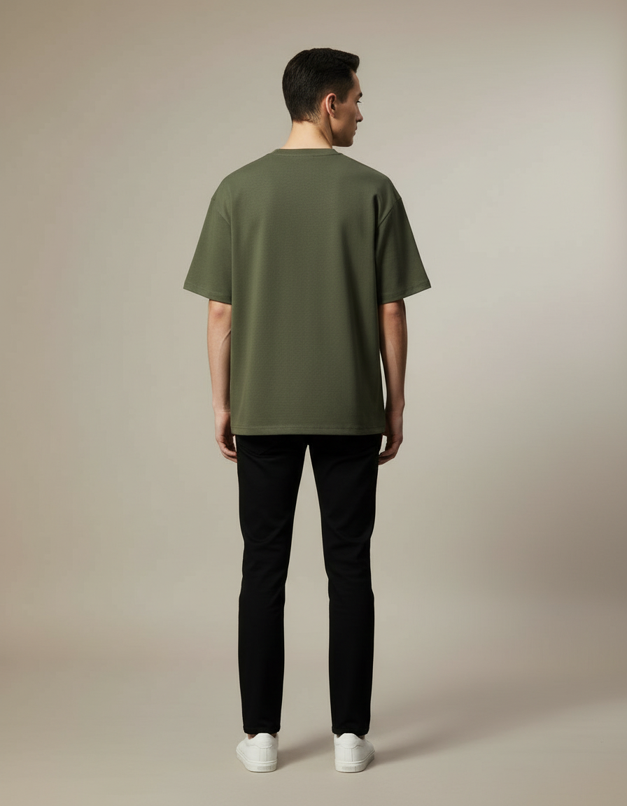 Oversized Cotton Tee — back view