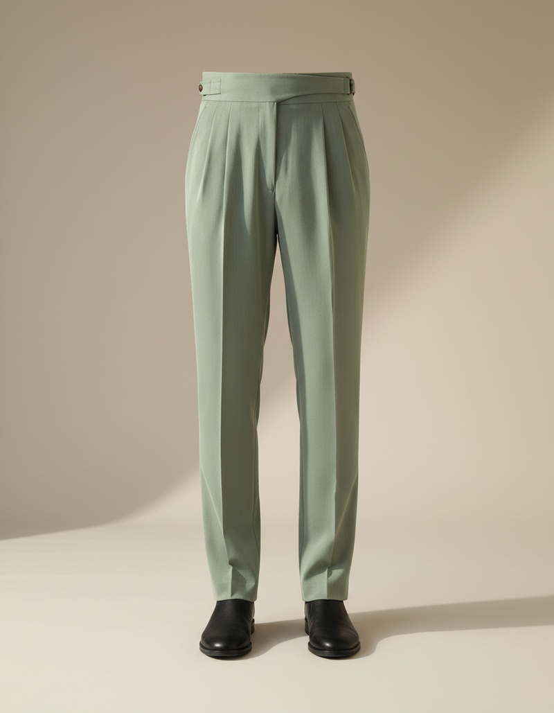Pleated Straight Trousers — product shot