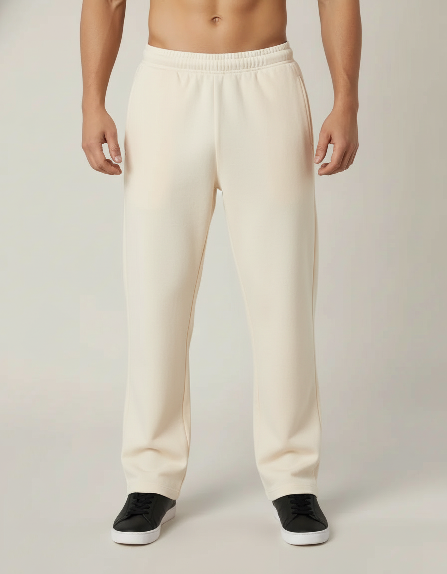 Straight Leg Track Pants — Off White
